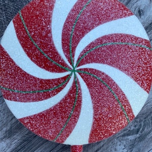 Peppermint, Lollipop, Green, Red & White, Christmas Decor, Raz, 30”