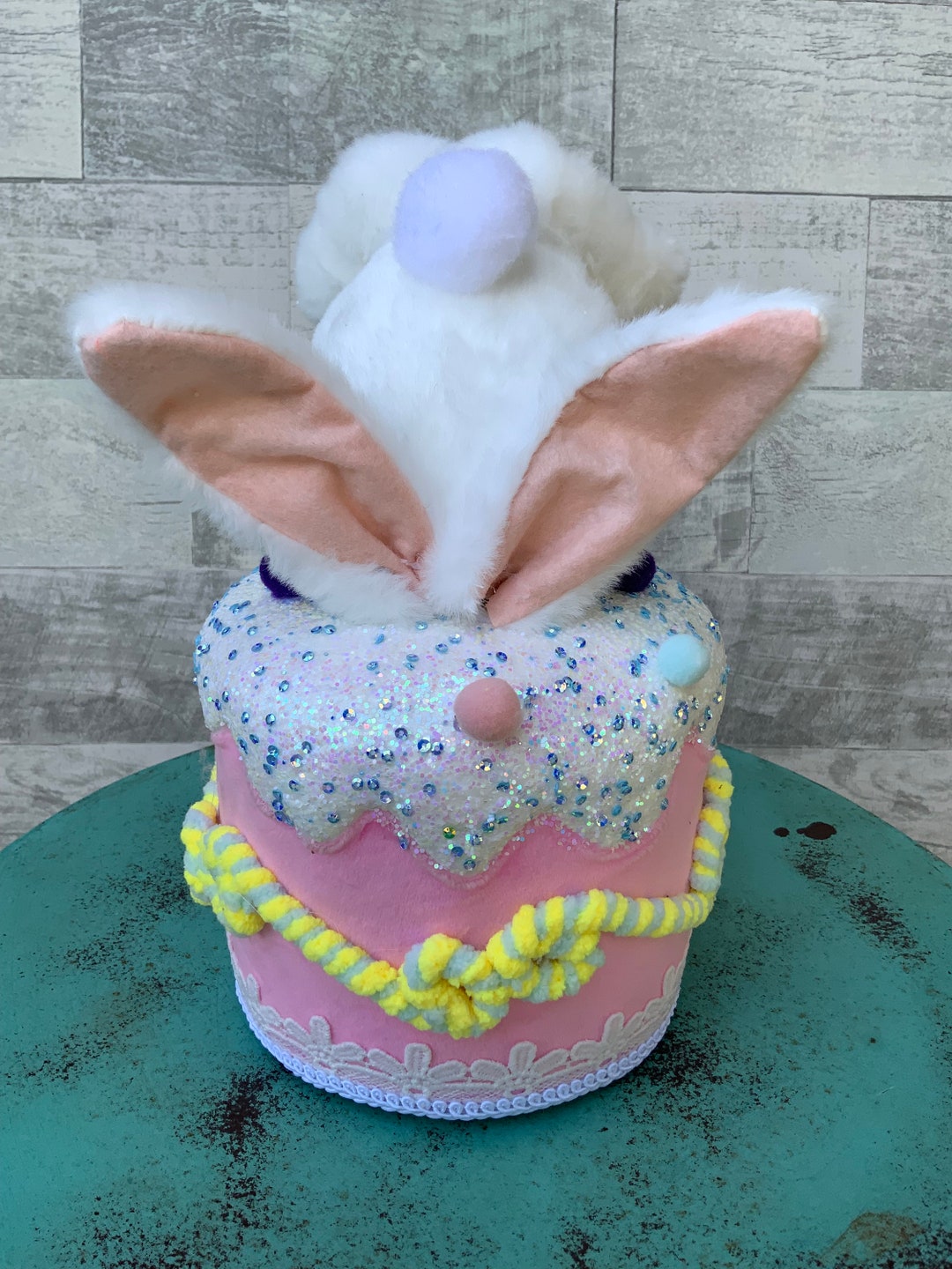 Cake, Bunny, Bunny Bottom, Furry Bunny, Easter, Easter Decor, 9.5” - Etsy