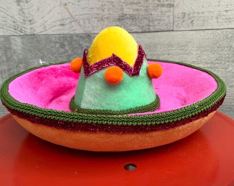 Sombrero, Sombrero Ornament, Fiesta, Day of the Dead, Dia de los Muertos, 5.5”