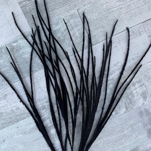 Black Spray, Flocked, Flocked Grass Bush, 27”