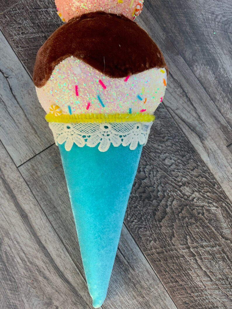 Ice Cream Cone Blue Ice Cream Cone Blue Chocolate Ice Cream Etsy