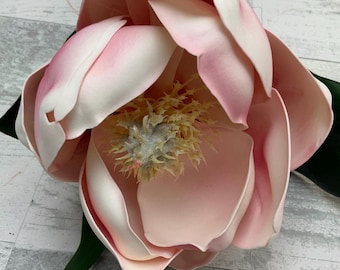 Pink Magnolia Floral Stem: 26" Designer Spray