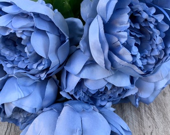 Peony Bush, Blue Peony Bush, Blue Floral Stem, Floral Stem