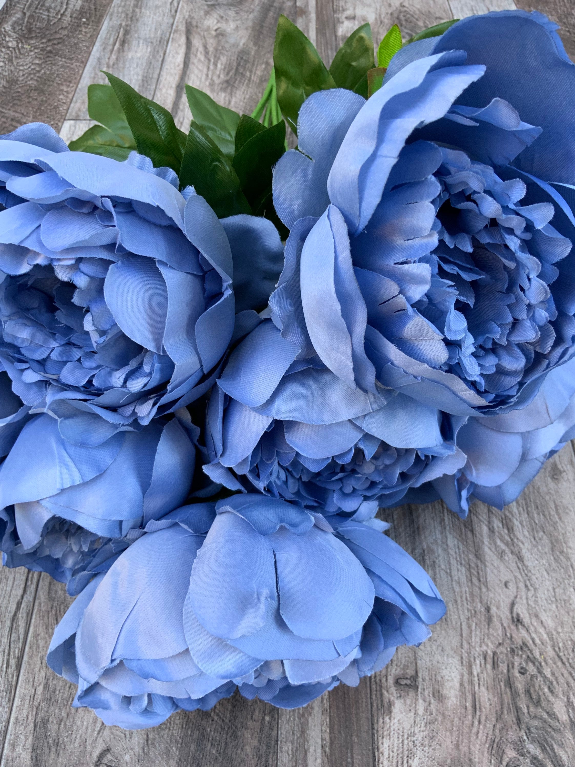 Peony Bush Blue Peony Bush Blue Floral Stem Floral Stem Etsy