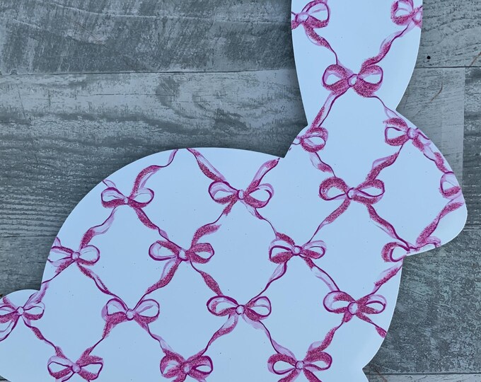 Bunny, Rabbit, Bunny, Pink Ribbon, Pink Bow, Easter Decor, the Round ...