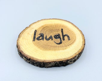 Wood Burned Coaster*Oak Wood*Imagine and Believe*Wooden Coasters*Rustic Dining Decor*Inspirational Home Decor*Homecoming Gift*Uplifting Art