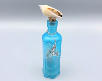 Blue Sea Glass Bottle*Starfish Bottle*Hand Painted*Coastal Decor*Beach House*Blue Sea Glass*Seashells*Ocean in a Bottle*Coastal Home Decor Blue Sea Glass Bottle*Starfish Bottle*Hand Painted*Coastal Decor*Beach House*Blue Sea Glass*Seashells*Ocean in a Bottle*Coastal Home Decor