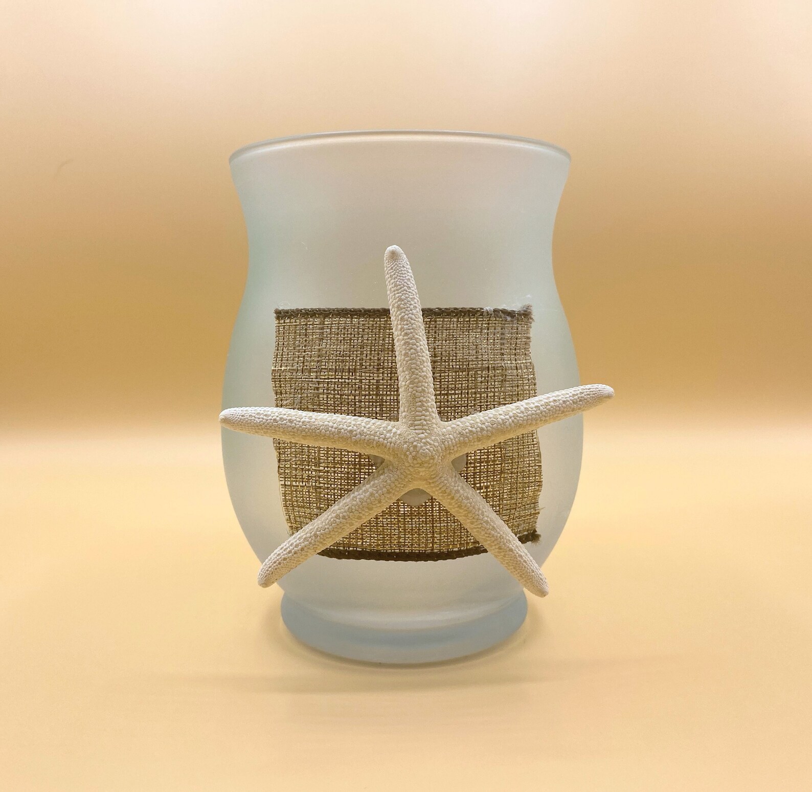 Blue Sea Glass Vasestarfish Vasehand Painted Vasecoastal Etsy