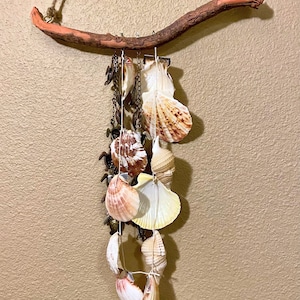 Driftwood Wind Chime*Seashell Mobile*Seashell Chime*Beach Chime*Driftwood Mobile*Pink Mobile*Beach Lawn Art*Nautical Chime*Turtles*Charms