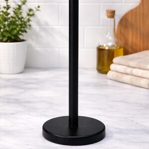 Wooden Reusable Paper Towel Holder - Use like Paper Towels! Black