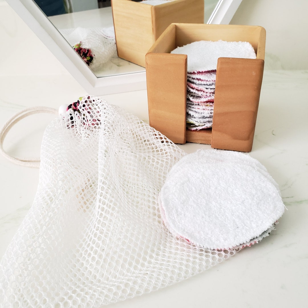 Facial Makeup Remover Rounds With Holder and Mesh Laundry Bag Etsy