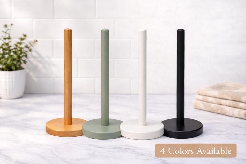Wooden Reusable Paper Towel Holder - Use like Paper Towels! image 1