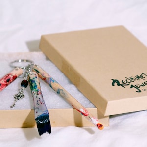 Key Charm- Reclaimed Paintbrush Keychain