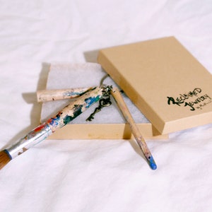 Bronze key- Reclaimed Paintbrush Keychain