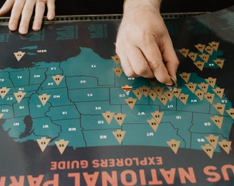 USA National Park Scratch Off Map - Scratch Off Travel Poster Reveals Images of All 62 National Parks -  National Parks Poster - US Map