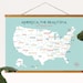 USA Push Pin Map Poster Travel Map to Track Your Travels Around the USA ...