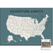 USA Push Pin Map Poster Travel Map to Track Your Travels Around the USA ...