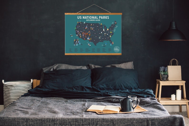 USA National Park Scratch off Map Frame Scratch Etsy