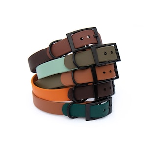 Fall 3/4&quot; or 1&quot; BioThane Dog Collar | Pumpkin Spice Vegan Pet Collar | Autumn Waterproof Dog Collar | Halloween Dog Collar | Thanksgiving