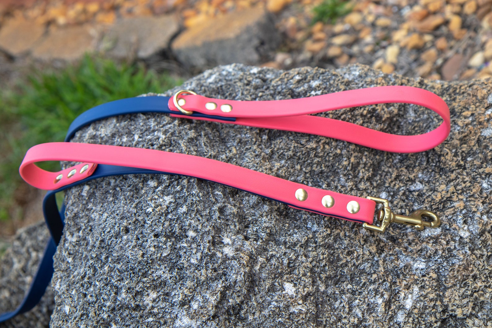 Waterproof Biothane Traffic Handle TwoToned Leash Vegan Dog Etsy