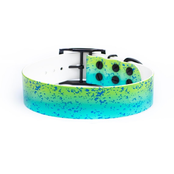Waterproof Biothane Dog Collar: UV Printed Nautical Fishing