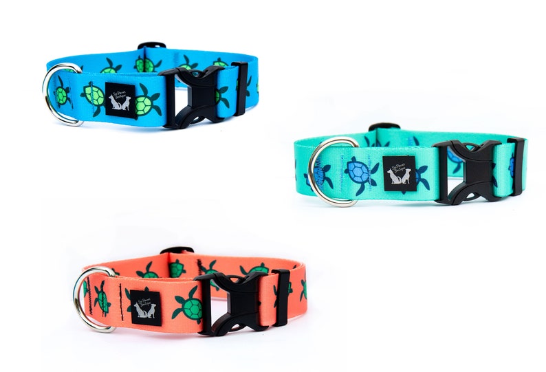 Sea Turtle Summer Dog Collar All bing Pet Collar Male Etsy