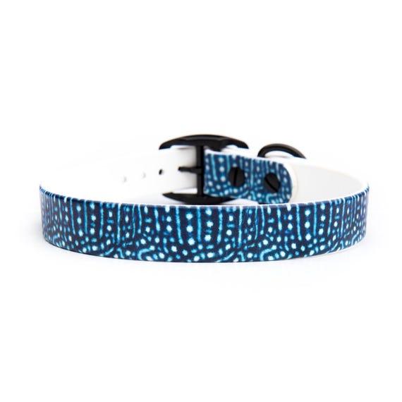 Whale Shark Biothane® Dog Collar: Waterproof, Stink-proof Pet