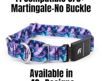 Collar Martingale compatible con Fi 3/3+: Collar personalizado para perros, más de 40 diseños.