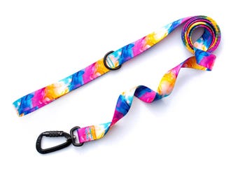 Hundeleine mit abstraktem Marmor Print: Strapazierfähiges Polyester Gurtband
