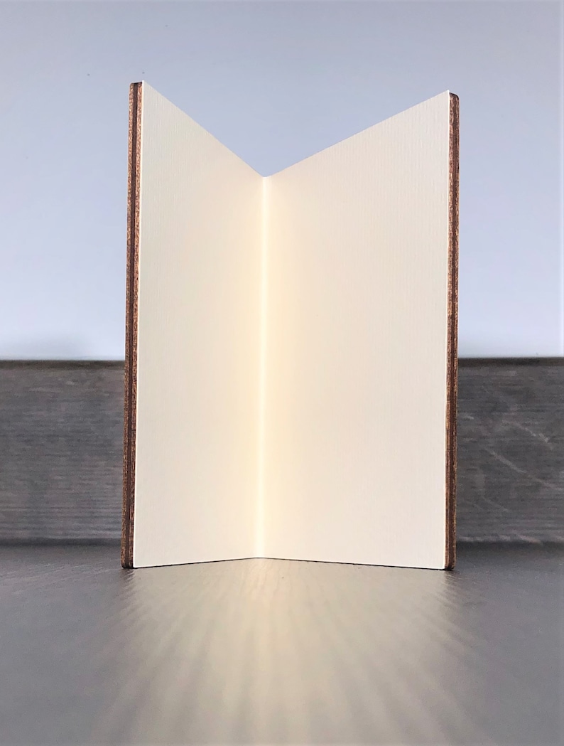 unique personalized handmade wood together card