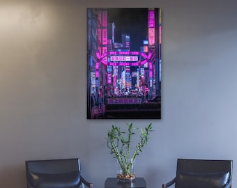 Poster Stampa fotografica del cancello di Kabukicho Shinjuku. Zona Yakuza di Tokyo Giappone. Decorazioni da parete colorate per la casa e l'ufficio.