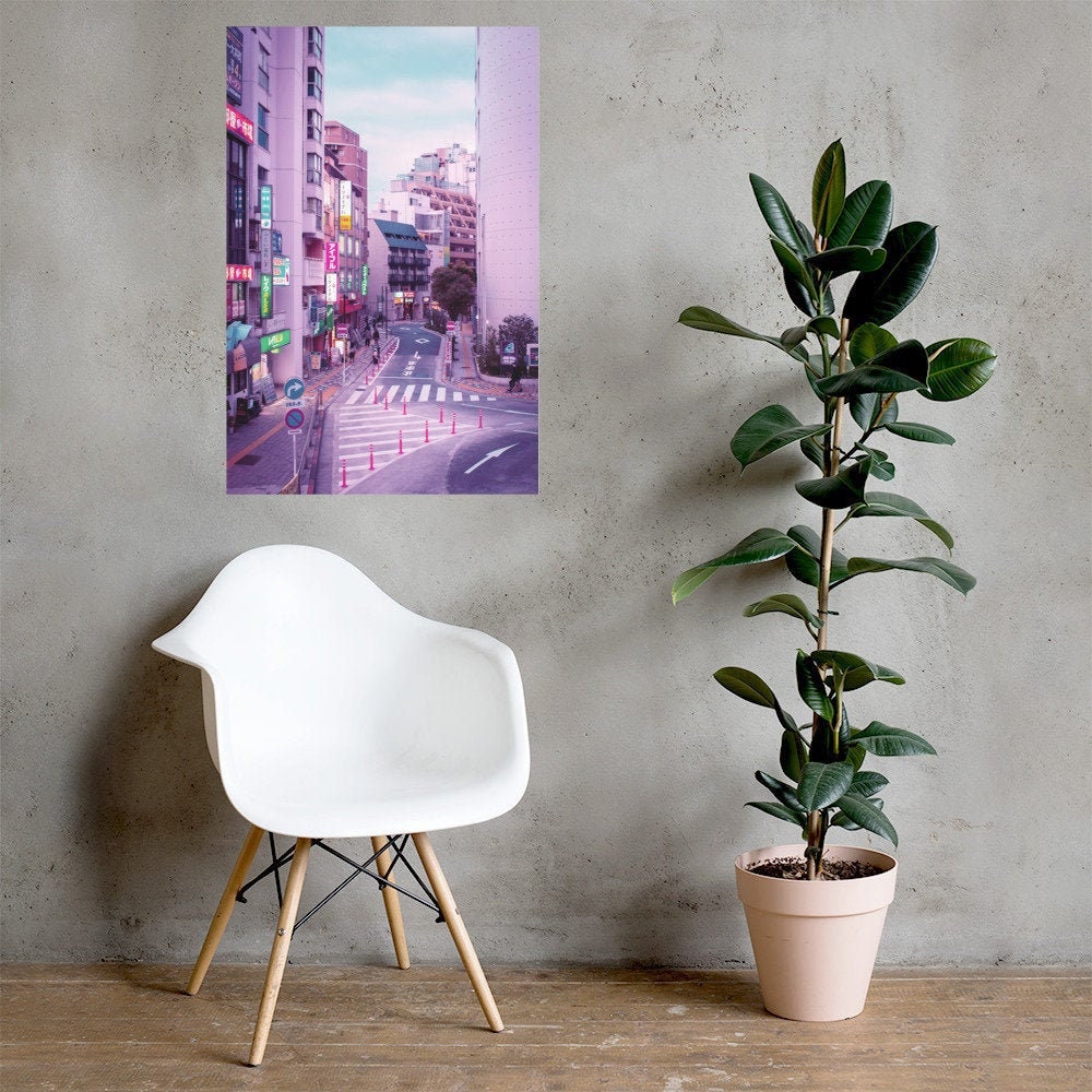 Vaporwave Aesthetic Tokyo Pink Japan Citypop lofi moody vibe Poster for  Sale by TokyoLuv