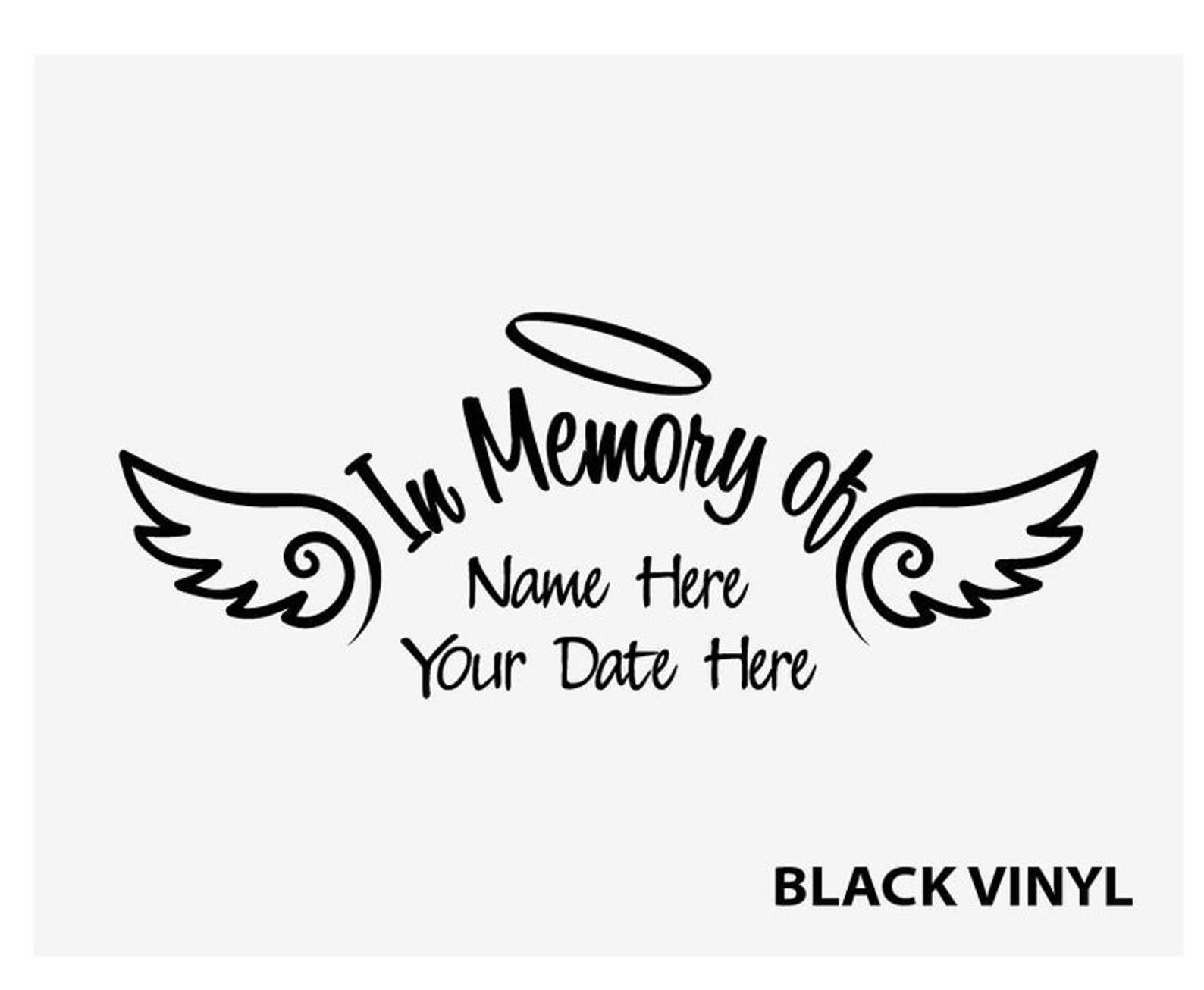 In Loving Memory Decal/loved One's Passing Decal/memorial Etsy