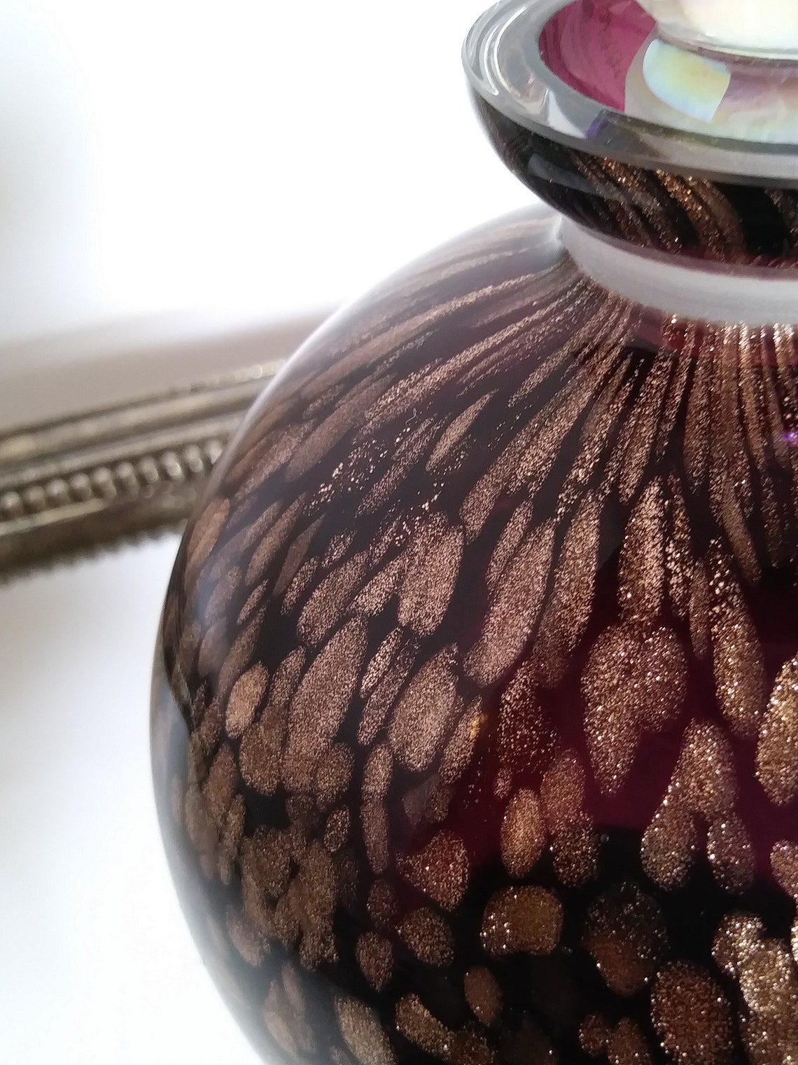 Vintage Rose Gold Sparkle Drip Perfume Bottle Etsy