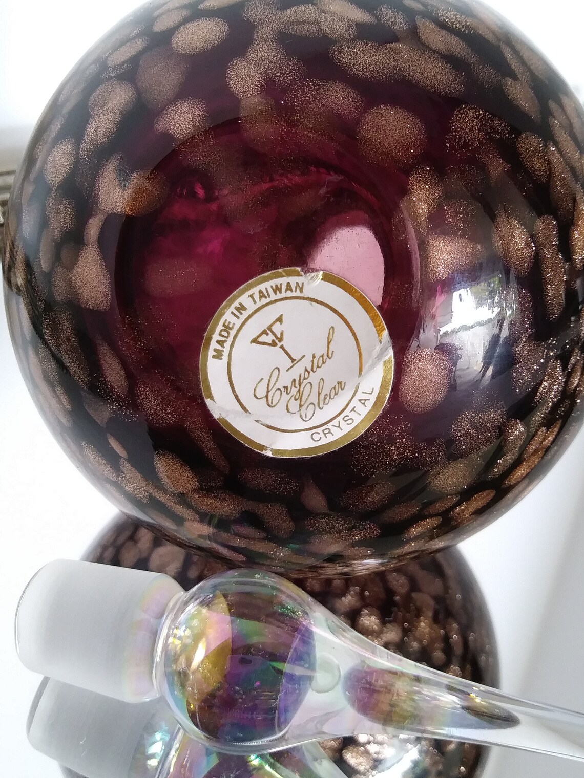 Vintage Rose Gold Sparkle Drip Perfume Bottle Etsy