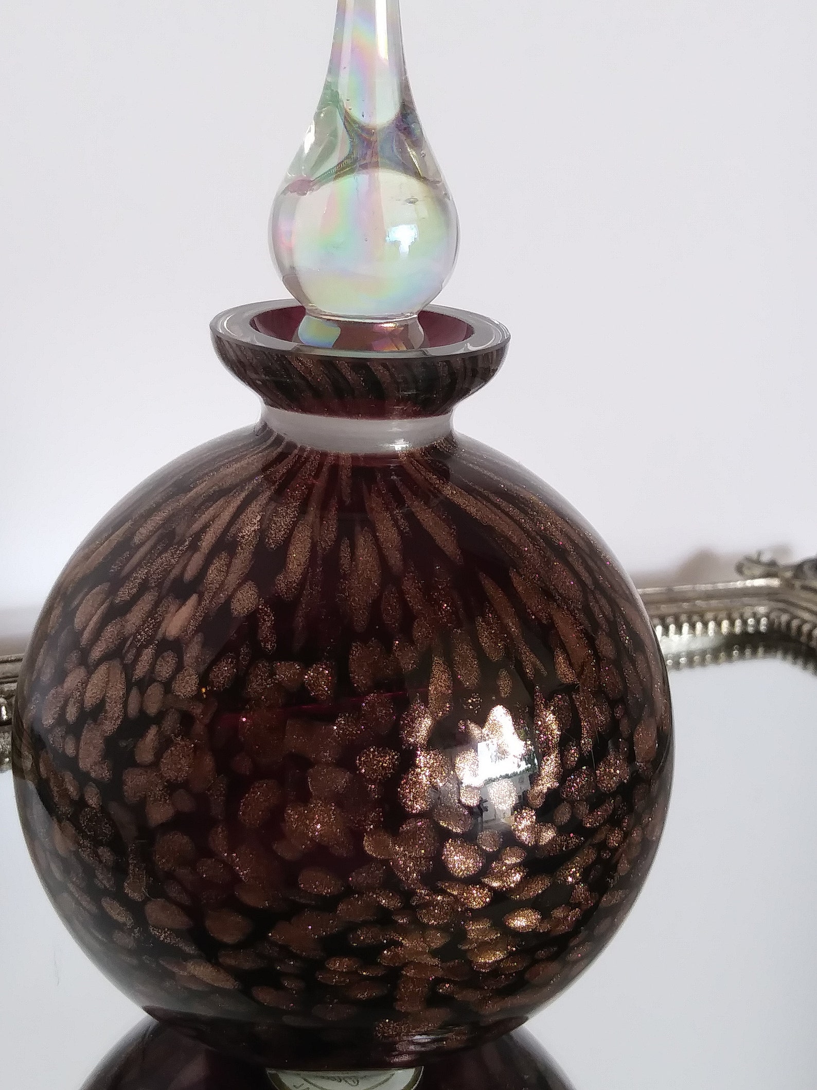 Vintage Rose Gold Sparkle Drip Perfume Bottle Etsy