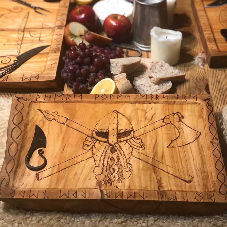 Viking Plates or Medieval Serving Platter Etsy