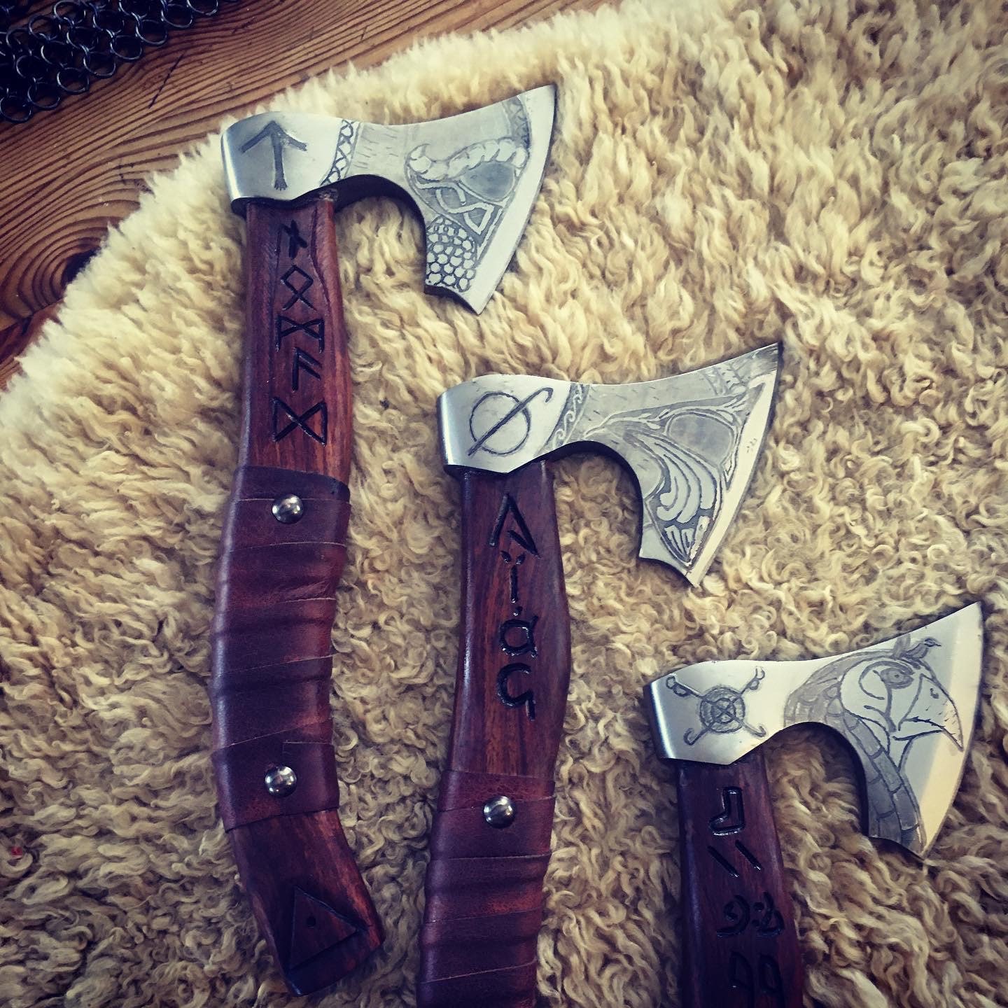 Stunning Hand Carved Hatchets Etsy