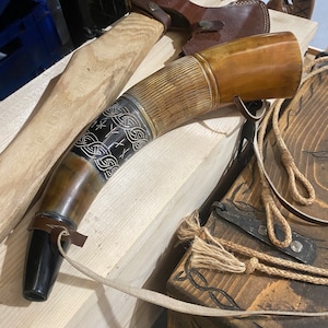 Blowing Horn, Carved Viking Horn