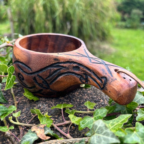 Kuksa, Carves Nordic Wooden Mug - Etsy