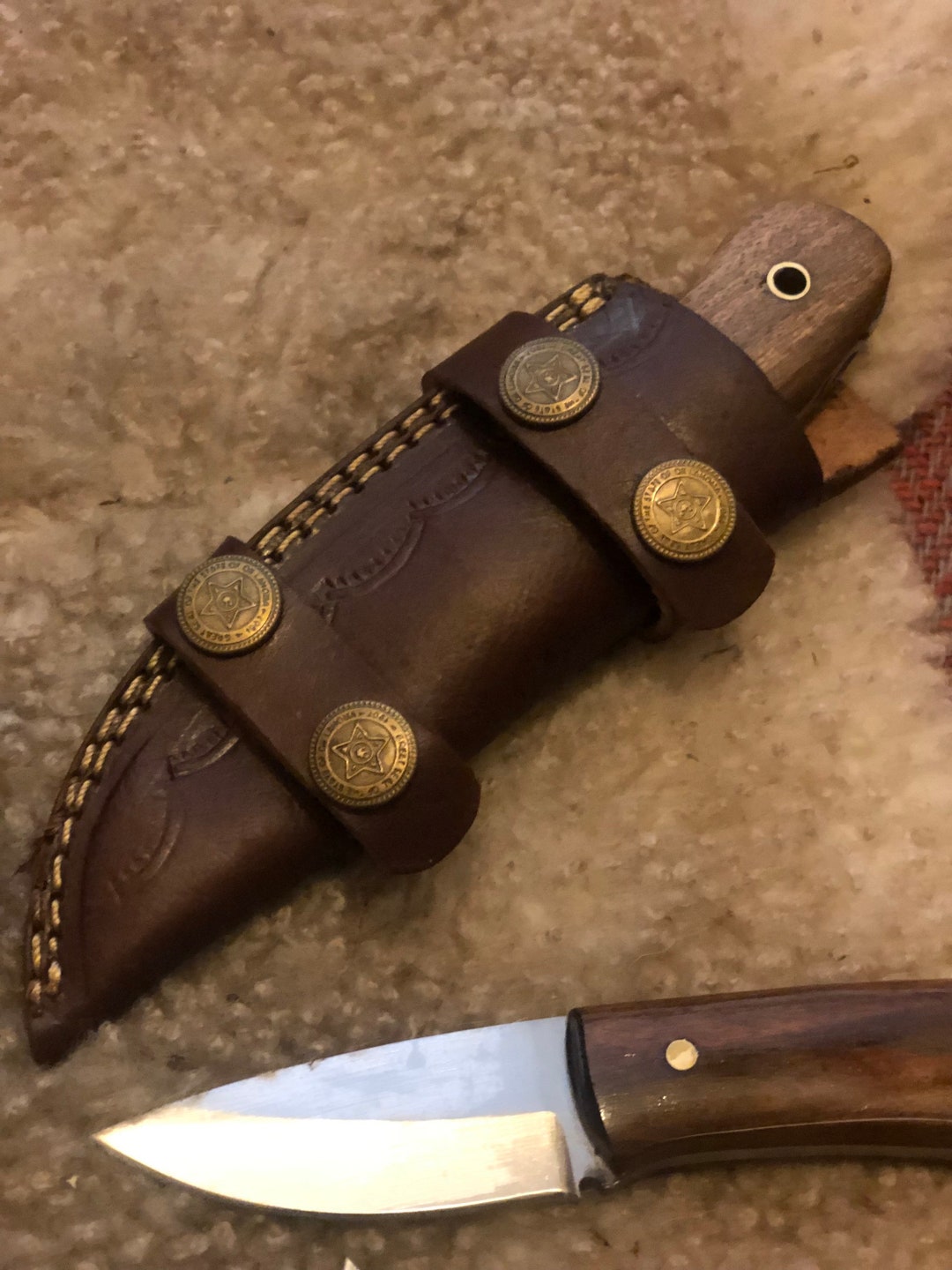 Vintage Japan Made Fixed Blade Knife w/Compass | eBay
