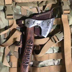 Hand Carved Viking Hatchet - Certa Cito, Royal Signals Leaving Gift