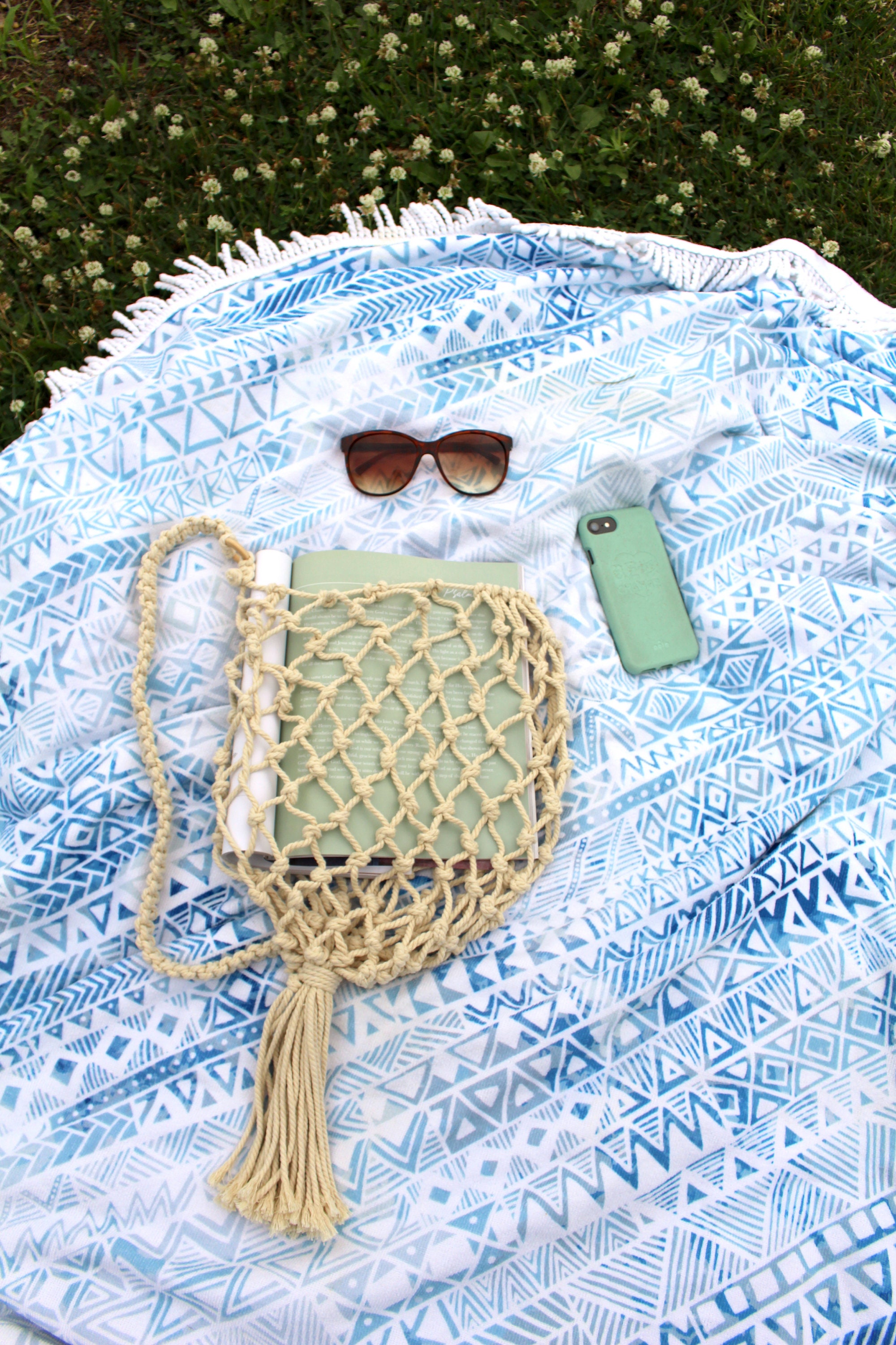 macrame beach bag