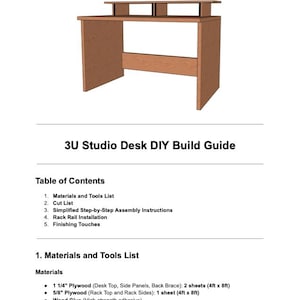 3u Studio Desk Design Plans