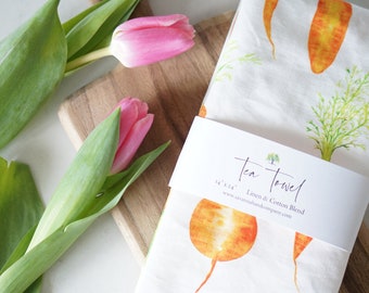 Farm carrot tea towel/southern/kitchen/Easter