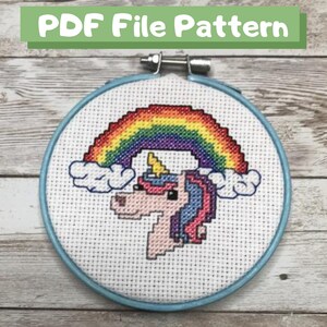 Magical Unicorn - Cross stitch Pattern- Digital PDF