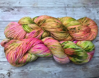 Kiwi Watermelon Superwash Merino Dye to Order 100g