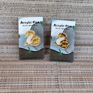Kenianische Sand Boa - Schlangen - Exotische Haustiere - Acryl Pin