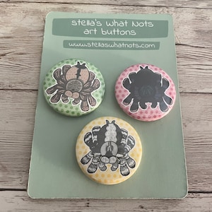 Arboreal Tarantula Button Pack - P. Pulcher P. Metalica A. Avicularia - Original Kunstwerk