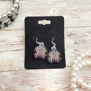Tarantula earrings - Acrylic earrings - Brachypelma Hamorii - dangle earrings